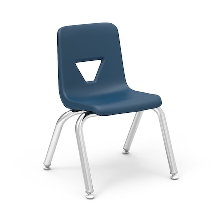 Virco 2000 Series 12" Classroom Chair, Preschool - 1st Grade with Nylon Glides - Navy Seat 2012